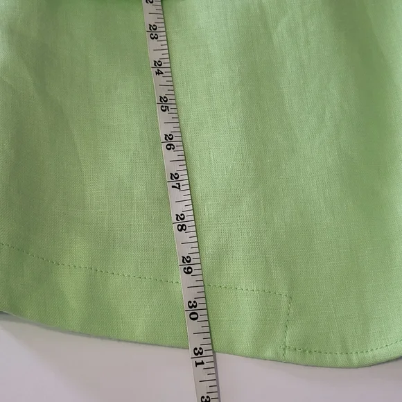 We The Free Bright Young Things Linen Blazer Vest Lime Green Sleeveless Size M - Picture 8 of 10
